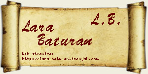 Lara Baturan vizit kartica